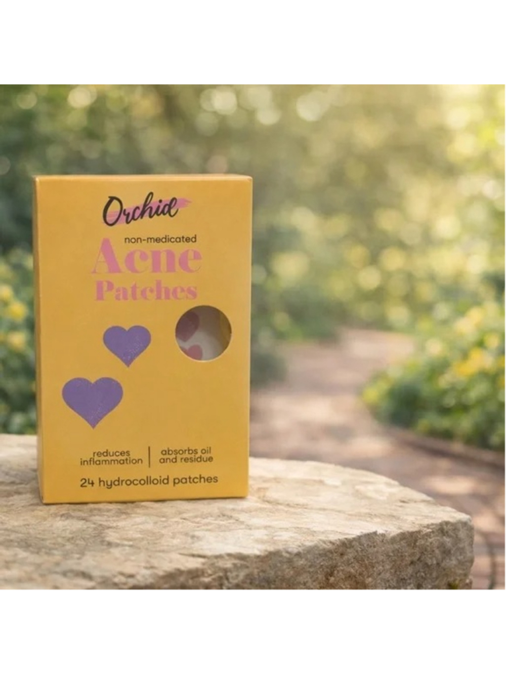 Orchid Acne Patches with Heart Design